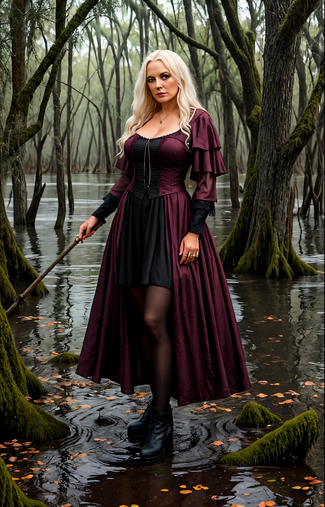 old swamp witch, full body shot