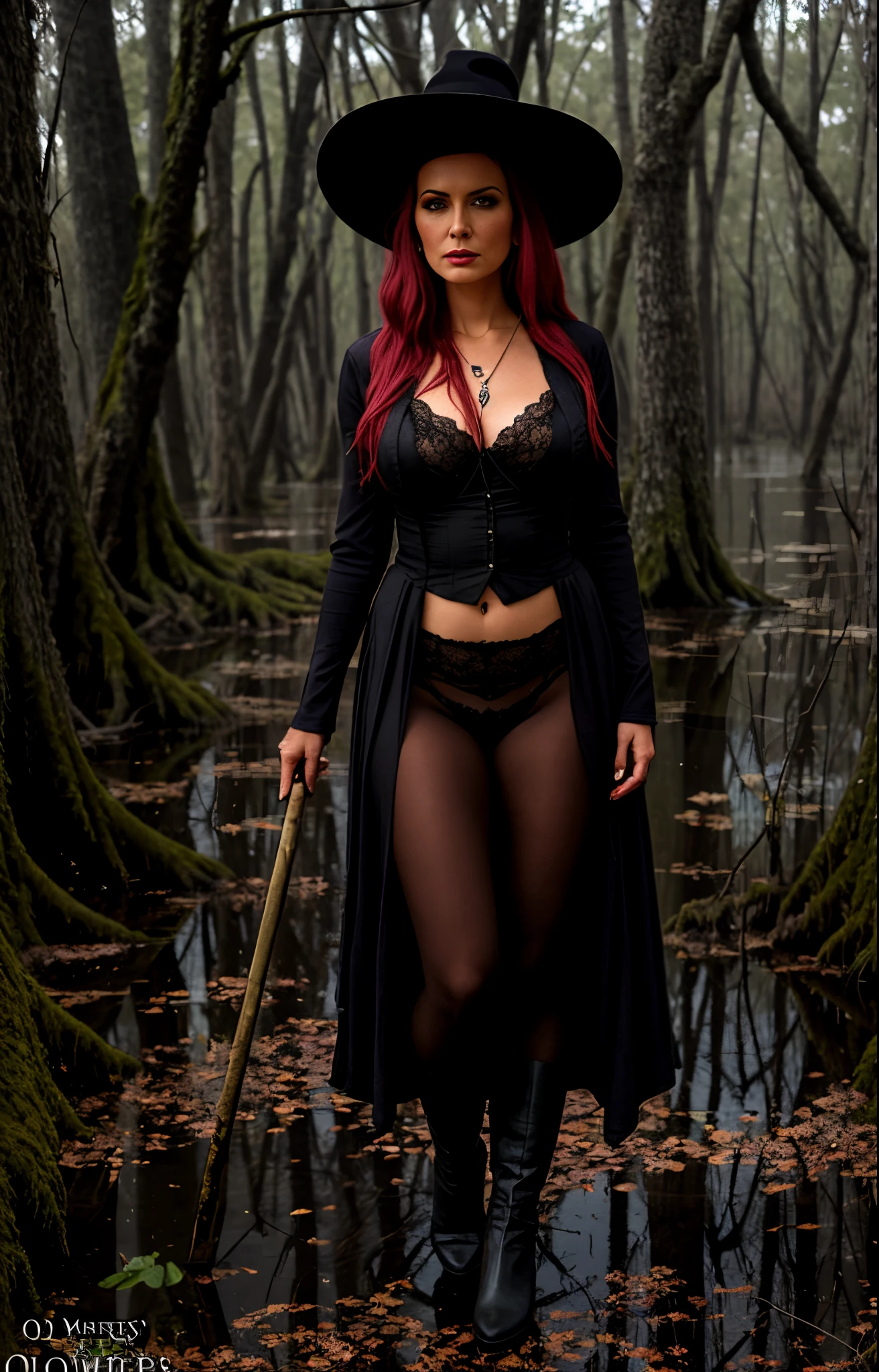 old swamp witch, full body shot