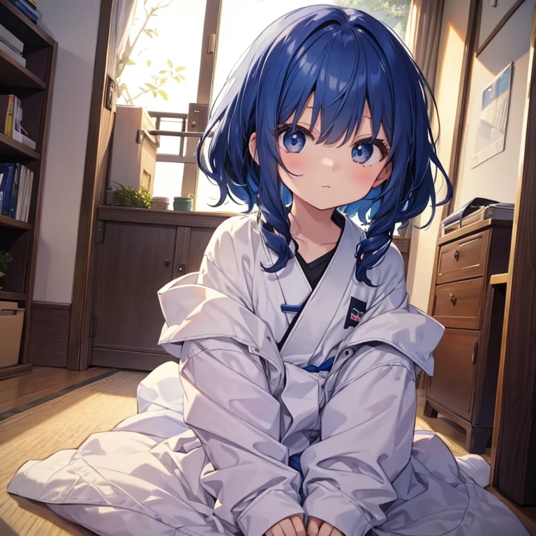 Chibichara、darkblue hair、male child