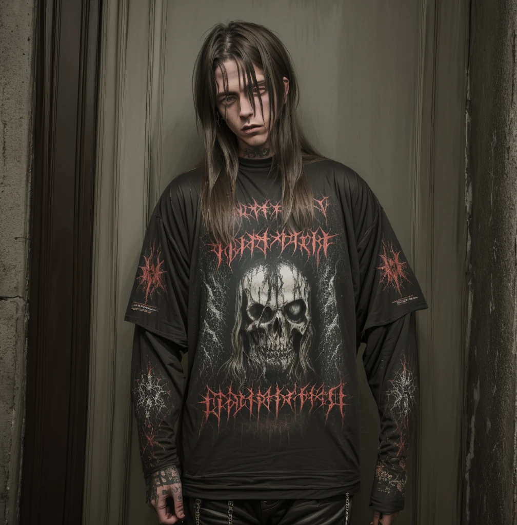 Metalhead wear shirt blasphemy >boy played drum in concert,long hair,band metal, black metal, dark,drummer,rock,opeth,wet hair,studio