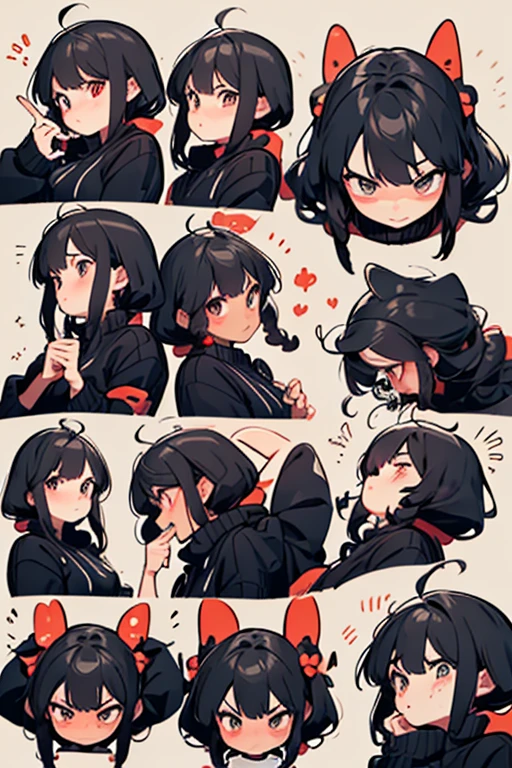double Side view NSFW:1.9 Naked::1.9 (Kissing face, pouting lips, closing eyes) 、BREAK,(Tall woman, black hair, short hair, ponytail:1.9 Swept-to-the-side bangs, beautiful, cute, big breasts, sweat, excitement, blushing),