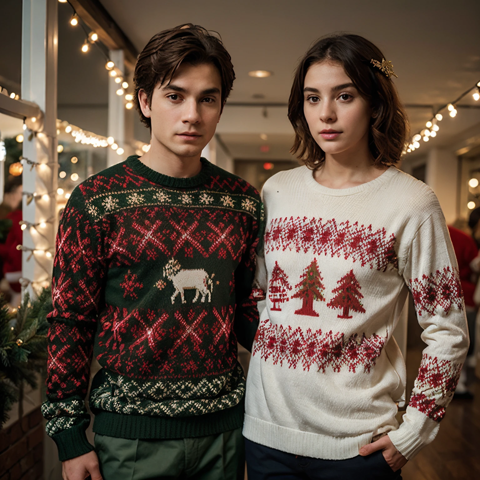 orpheus and eurydice themed ugly christmas sweater