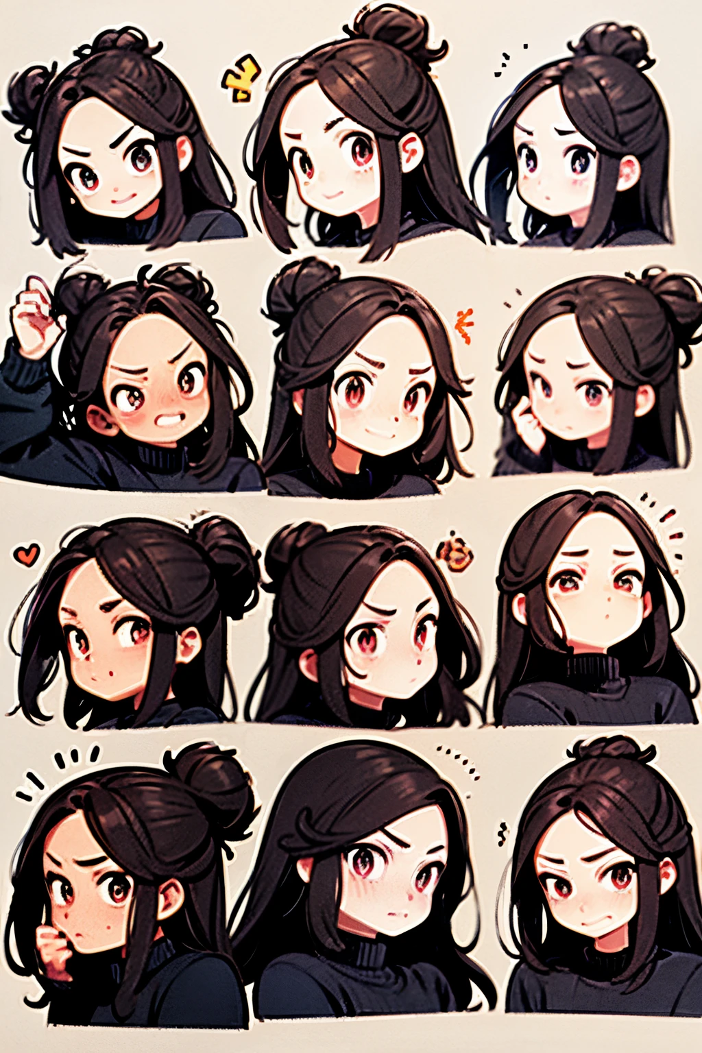 Big head emoticon pack Q version naughty angry happy devil