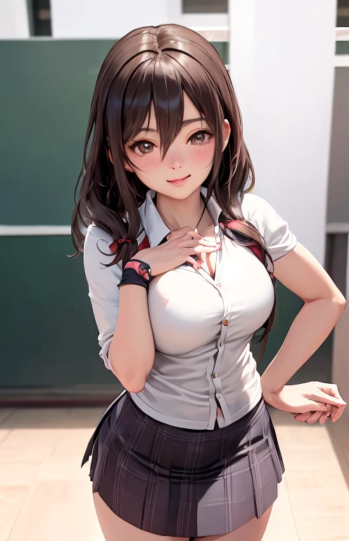 Smooth Anime CG Art 、4 k, Seductive Anime Girl, realistic anime 3 d style, charming anime girls, a hyperrealistic schoolgirl, a hyperrealistic schoolgirl, Beautiful anime girl, photorealistic anime girl render, Detailed Digital Anime Art, 3d anime girl, Anime Girl