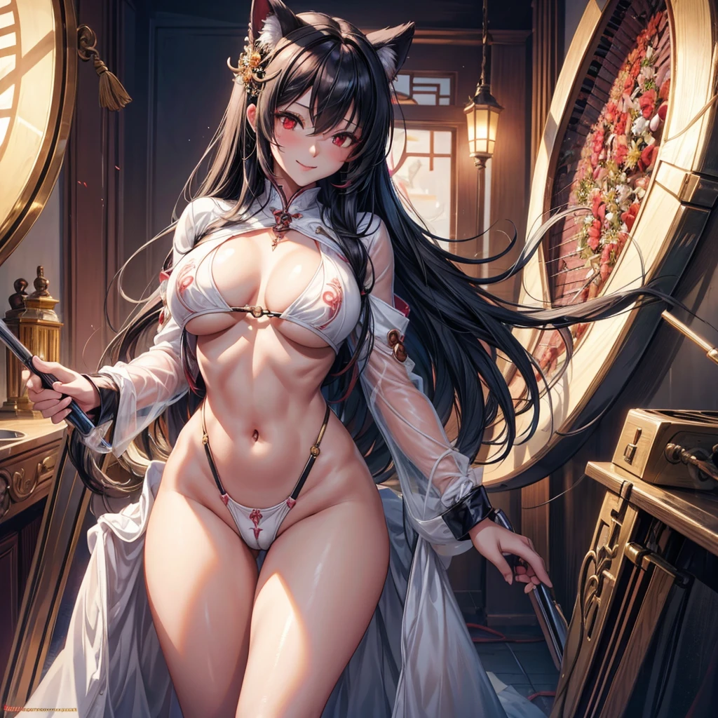 femdom, bigboobs:1.3, black long hair girl, red eyes:1.4, sexsy smile, ecstasy:1.4, orgazm, naked, beauty nipples, penis in breasts, paizuri:1.6, cum:1.7, cumshot on tits, in the bedroom. masterpiece, ultra high res, beautiful detailed grow.