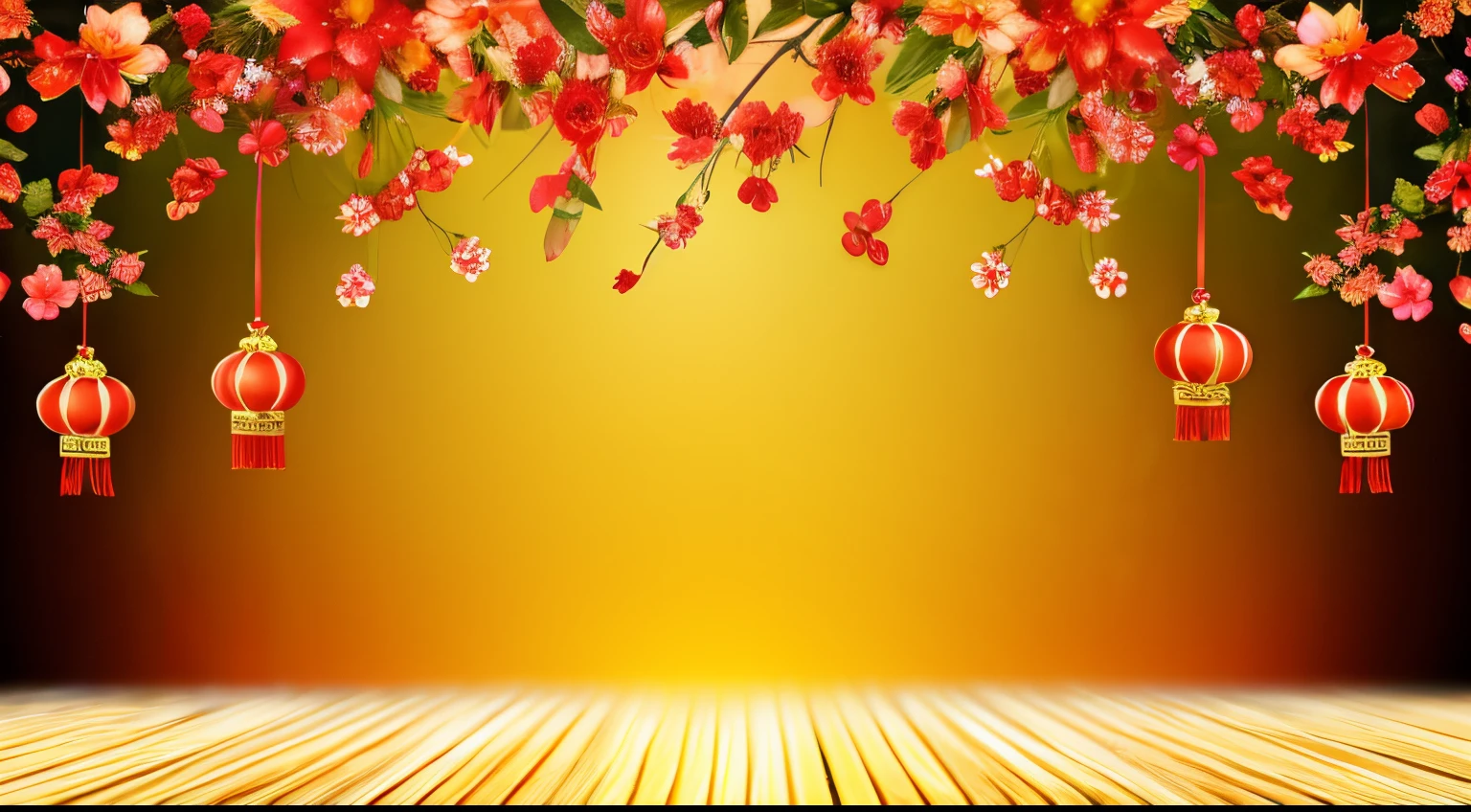 Party Spring Festival panel background red golden festive