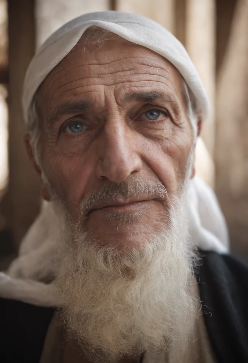 Palestine, old man, suffering, blue eyes, ararabian