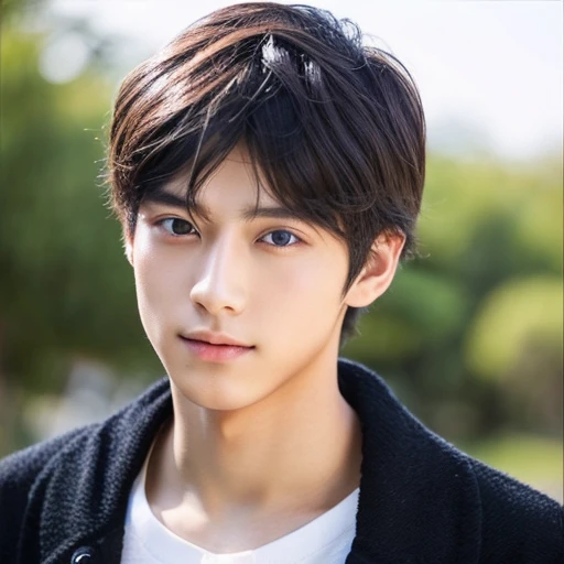 The most handsome man in the world, the boy with the most beautiful face, 20 years old, Japanese, very beautiful face, beautiful eyes