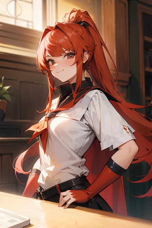 (girls) (Redhead) (college guy) (Tsundere) (Smiling)