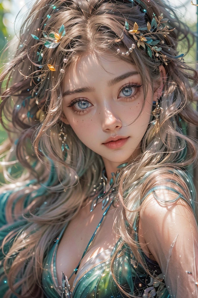 low-teengirl, 10yo, mermaid, close-up face, facing the front, underarm, armpit, （Highest quality authentic textured skin),(abyssal),(Fine, Round, Symmetrical eyes),Delicate facial features,(Burning bright and cold eyes), very slim and thin body, naked, nude, (She has a mischievous smile on her face),(Her face is gentle and beautiful),Glass earrings on the ears,,(Blonde hair),(silvery white hair),(Maroon hair),(Swim at the bottom of the sea)，(Full body portrait:1.5),(Dramatic photo:1.4),(dramatic pose),(flamboyant photo)(facing up),(Looking down),(Around her neck hangs a simple necklace of exquisite craftsmanship),A messy painting，(Hair flows in water:1.5),(Underwater, Marine life, Beautiful coral reef, Fish),(Vortices and tidal currents in the background),(Dramaticlight),(Magnificent scene),(Surrounded by beautiful dragon),In the distant background is a temple submerged in a coral reef,the reef,Epic realism,Cinematic feeling,(high-density imaging review:1.5),(Soft color:1.2),Ultra detailed,Dramaticlight,(intricately details:1.1),the complex background,