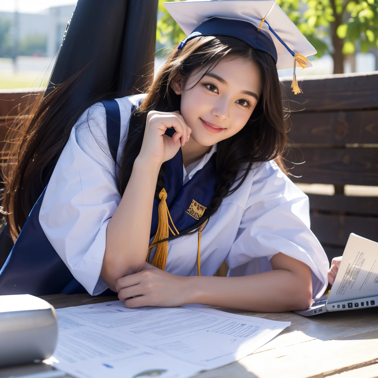 Help me design a logo about the love and dream of graduating high school students