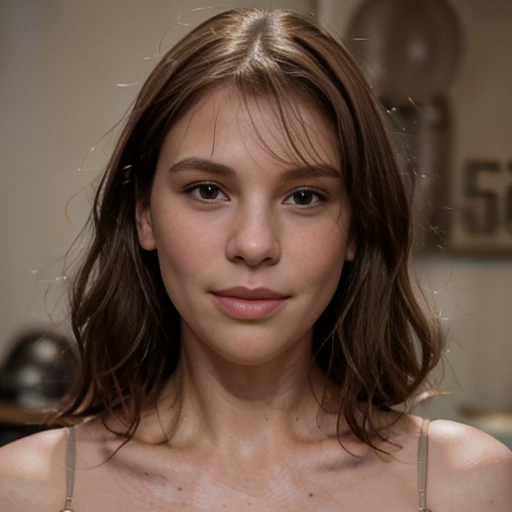Masterpiece (Claire danes:1.3) (dark brown hair with bangs), (bulbous nose:1.5) (large mouth), (wide smile), (Closed lips:1.5), (Claire Danes), sexy, (full lips),  (Claire Danes), legs, (wide smile) (50 years old:1.6) (realistic) (natural skin) (textures!, Hair!,  Color!, imperfections:1.1),