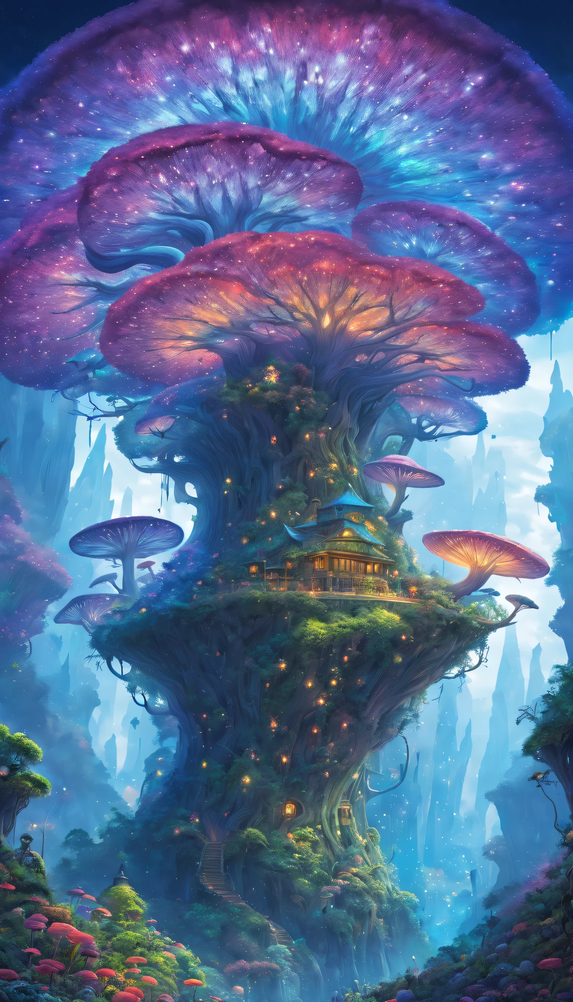 When arriving on the planet Pandora,"Tree of hope" seeds like glowing mushrooms;Towering trees,Can be used as a house to live in、Dense rainforest,Extremely colorful,with dynamism、Flowers and plants that glow at night...... In this "Garden of Fantasy"
