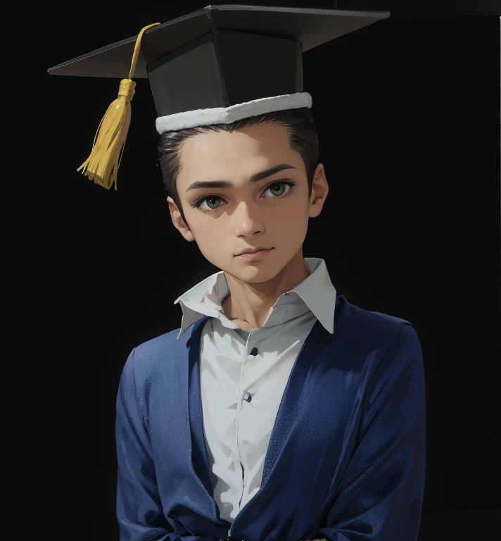 Arafed image of a man wearing graduation cap and gown., Graduation photo, wearing an academic gown, estudiante, Postgrado, Foto tomada en 2 0 2 0, fotosesperadas, Editado en Photoshop, potrait, Foto Profesional, Ash Thorp Khyzyl Saleem, Hecho con Photoshop, pintado digitalmente, Director de la Academia, Photoshop