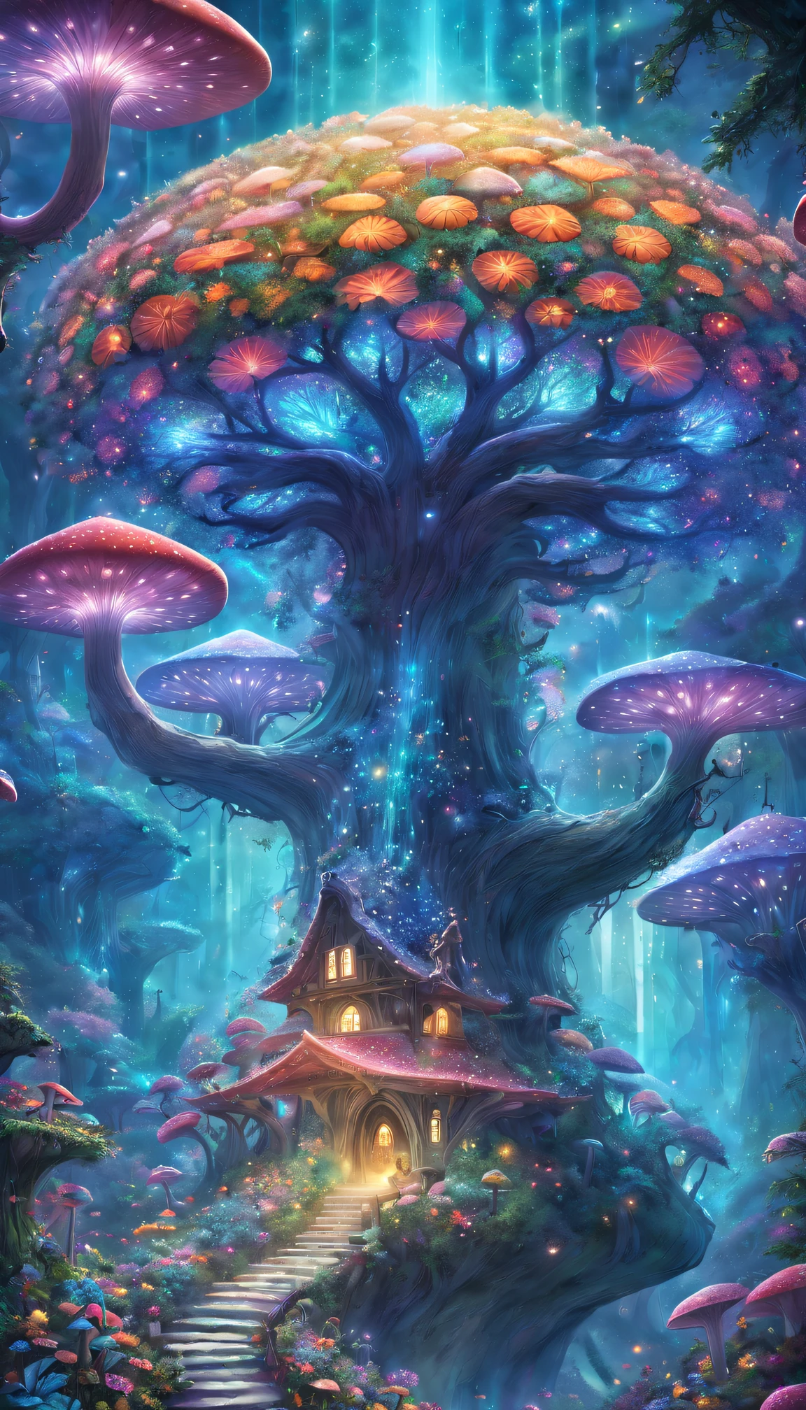 When arriving on the planet Pandora,"Tree of hope" seeds like glowing mushrooms;Towering trees,Can be used as a house to live in、Dense rainforest,Extremely colorful,with dynamism、Flowers and plants that glow at night...... In this "Garden of Fantasy"