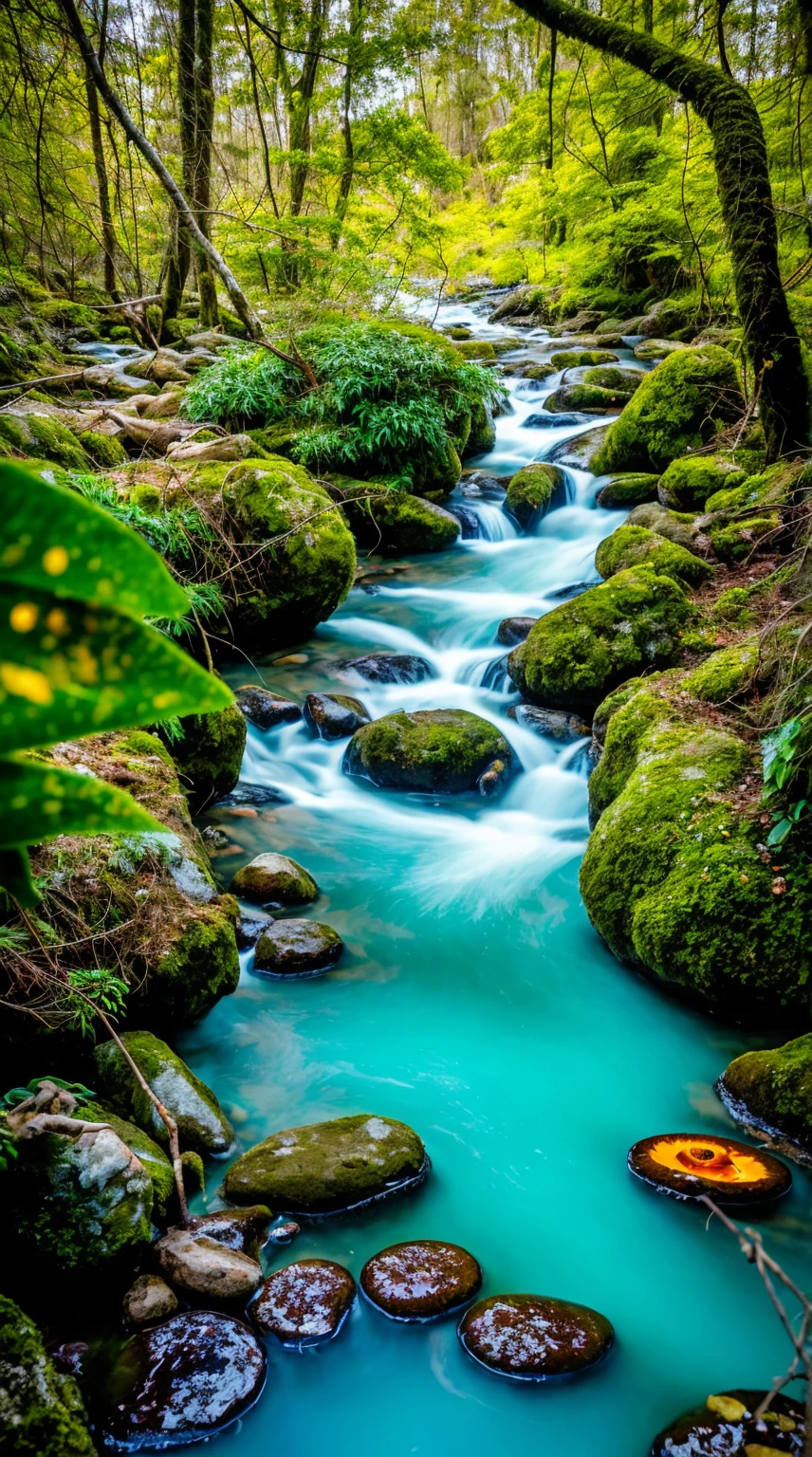 hot onsen, precipice, wave, the milky, (Photoluminescence), fanciful, scavenging, Cinematic RAW photos, ultra real photo, Surreal, SLR camera, gentlesoftlighting, high qulity, rethink, photore, (Sparkling) splash rainbow, Sparkling, (Iridescent), (glowing alien flowers), a slight light, foamy, foamy, Wet with, drippy, Flashing, crystals growing, (There's a secret treasure inside), Misty, mistic, enchanting, glittery, the sunset, (tmasterpiece) (Best quality at best) (Detailed pubic hair) (8K) (HighDynamicRange) (电影灯光) (Focus sharp) (iintricate), There are many lights on the rocks, fairy lights in trees, magical colors and atmosphere, enchanting landscape, epic dreamlike fantasy landscape, giant fluorescent fungi, magical colors and atmosphere, Impressive fantasy scenery, Bio-luminescence, epic and stunning, Magical environment, Heavenly, fairies, moons, meteors, Wild flowers fluttering in the wind