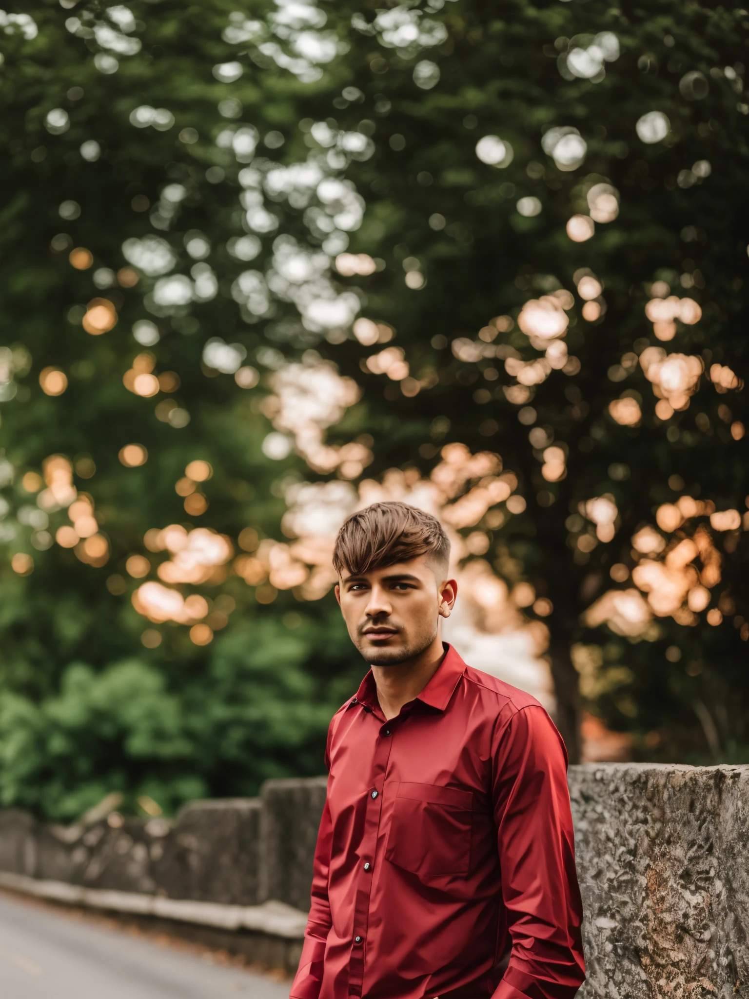 Red and green remixed colour shirt