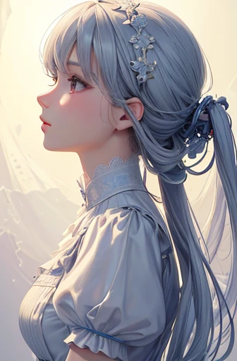profile、(((masterpiece)))、(((top-quality)))、((ultra-definition))、(Highly detailed CG illustrations)、((extremely delicate and beautiful))、(Delicate and Pretty Face)、ciinematic light、((1 Mechanical Girl))、独奏、full body Esbian、