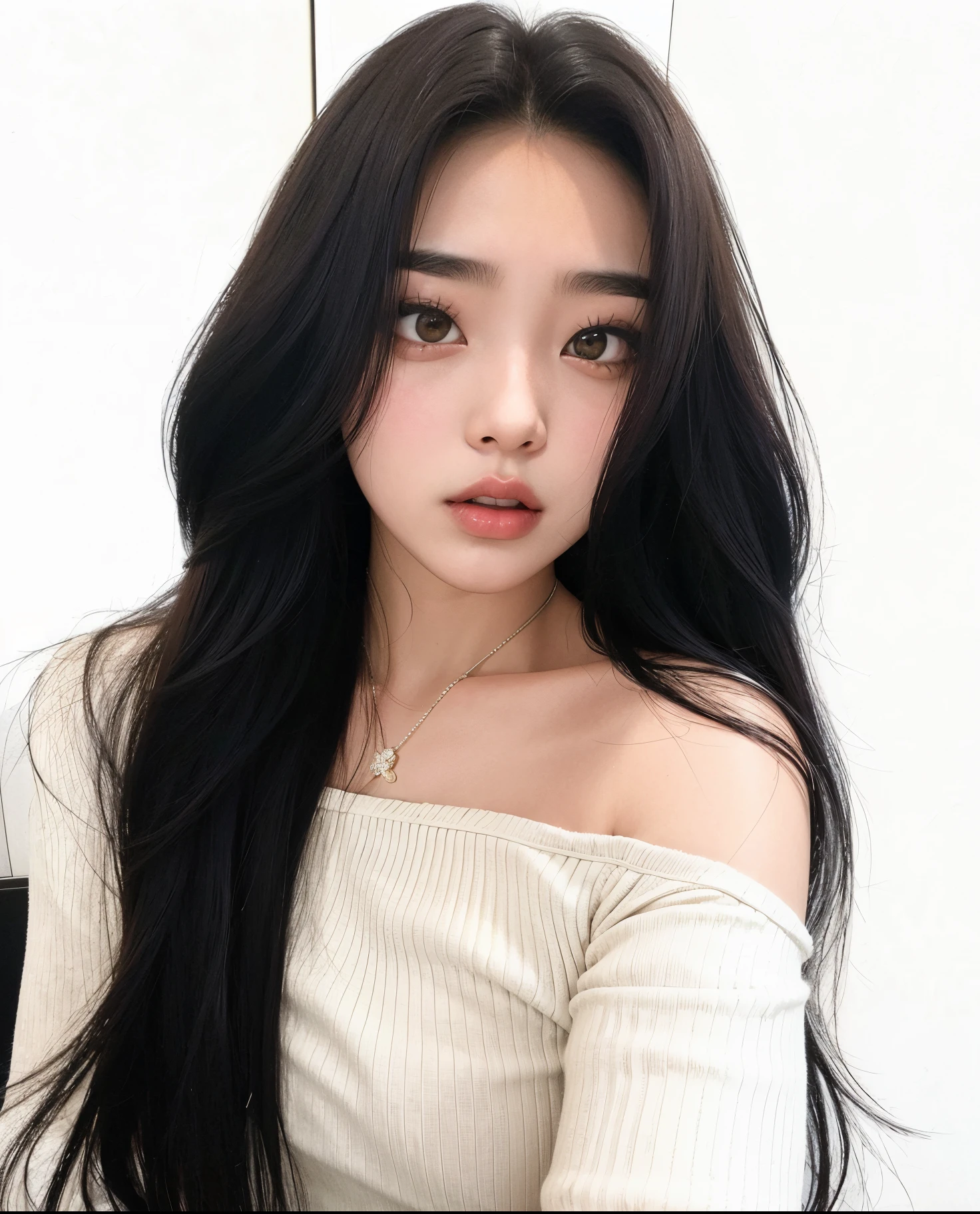 Asian woman with long black hair and a white blouse, Hermosa mujer surcoreana, Hermosa joven coreana, Hermosa joven coreana, ulzzang, Chica coreana, Jaeyeon Nam, Heonhwa Choe, Lee Ji-eun, Lee Ji - Eun, Jinyoung Shin, Mujer coreana, maquillaje coreano popular, dilraba dilmurat