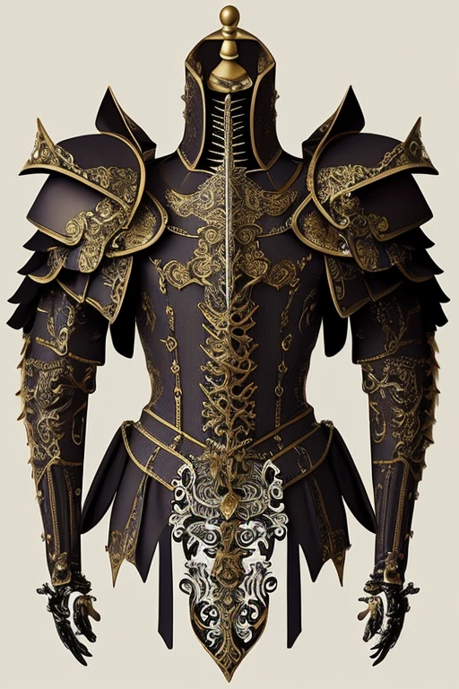 Baroque armor designs, skeleton like