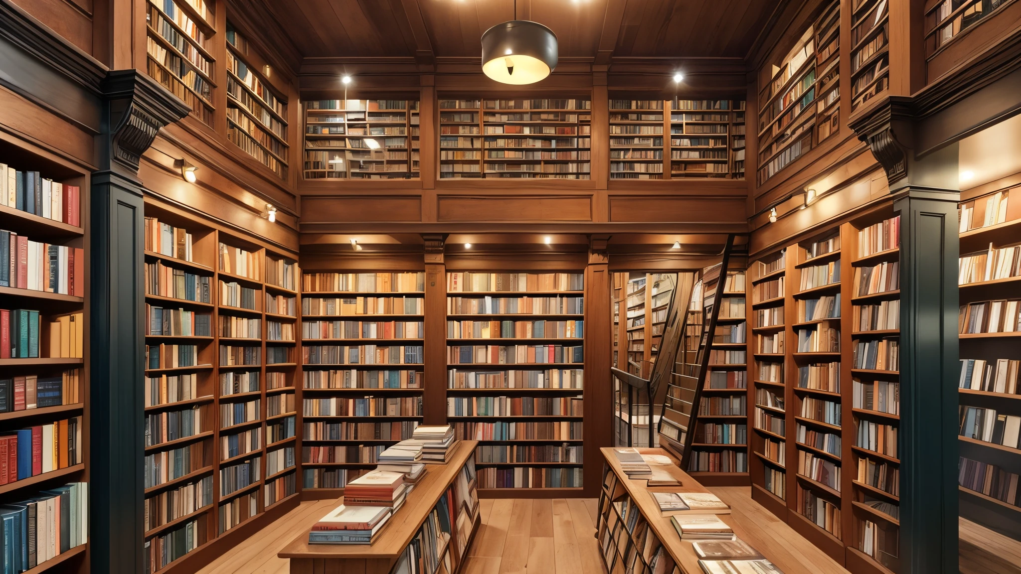 Design a captivating and cozy bookshop named GRANTHALK, nestled on a quaint street corner. Depict warm lighting, inviting shelves filled with a diverse range of books, and a welcoming atmosphere that encourages readers to explore and get lost in the magic of literature. --auto --s2