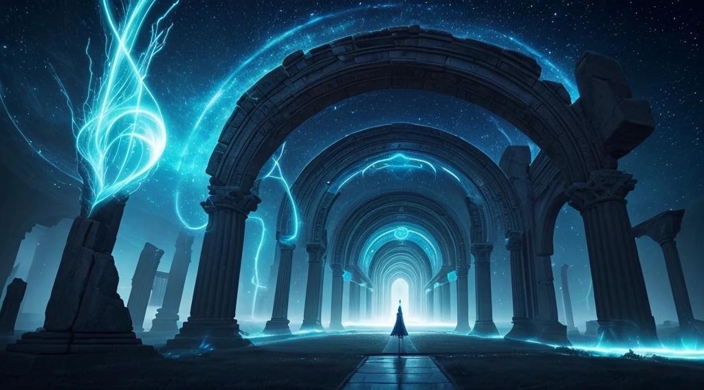 (Best quality at best,A high resolution,tmasterpiece:1.2),ultra - detailed,(actual:1.37),Mysterious portal,Flashing energy,Otherworldly,Eldoria,Obsessed,Ancient ruins,Glow symbol,Fantastic creatures,ethereal beams,Whispering wind,Mysterious shadows,Fantastic atmosphere,A world of dreams,thin fog,floating islands,fantastical creature,Hidden secrets,Unknown size,luminescent colors,cosmic energy,spiritual essence,transcendental experience,lighting path,surreal scenery,magia,Elemental power,Thrilling feeling,long arch,Ancient rituals,dancing particles,sacred place,Harmony of elements,Calm atmosphere,Journey into the unknown,the disappearing horizon,The possibilities are endless,attractive beautiful,vivid imagination.