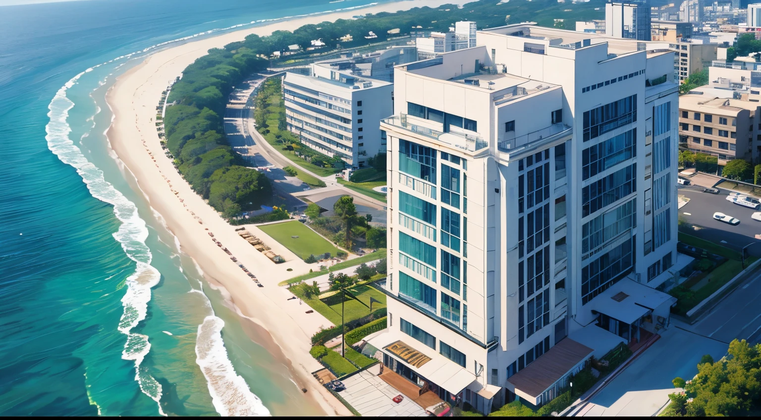 Agency Building of a Hero corporation by the coast