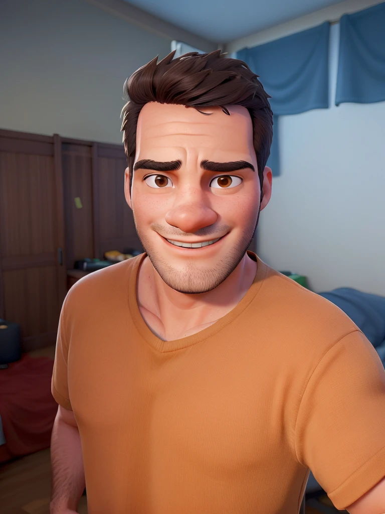 Certamente! Here is the Portuguese text we created earlier:
Aos 24 anos e com 1,72m de altura, destaco-me com um corte social em meu cabelo ondulado e preto. My brown eyes tell stories, and the absence of a beard reveals the smoothness of my skin. with a serious expression, my confident posture conveys determination. Ambientado em um simples quarto de gamer, meu rosto ligeiramente mais redondinho adiciona um toque de singularidade. Every detail contributes to my unique presence in the tapestry of everyday life, reflecting the determination that drives me.