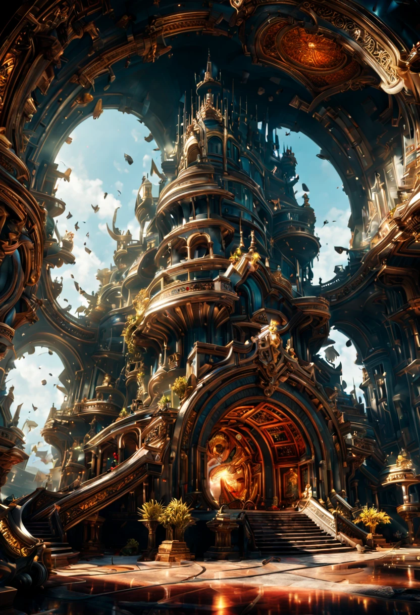 by Vladyslav Yerko, ultra-wide-angle, octane render, enhance, intricate, (best quality, masterpiece, Representative work, official art, Professional, unity 8k wallpaper:1.3)