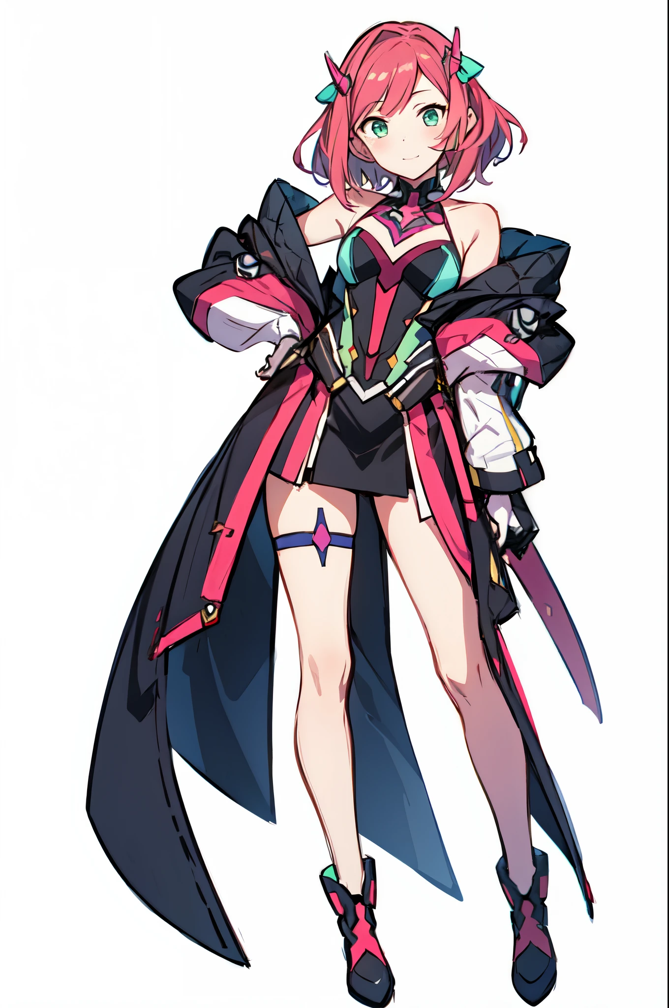 (style of macross delta),1girl,tachi-e,full body inthe frame,simple background,