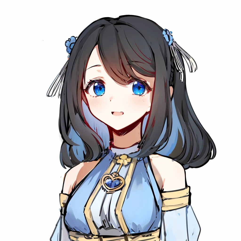 (white background, soil, upper body, bright: 1.3), smile, flat chest,
brown hair, blue eyes,
long hair, two braids,
Chinese princess royal robe