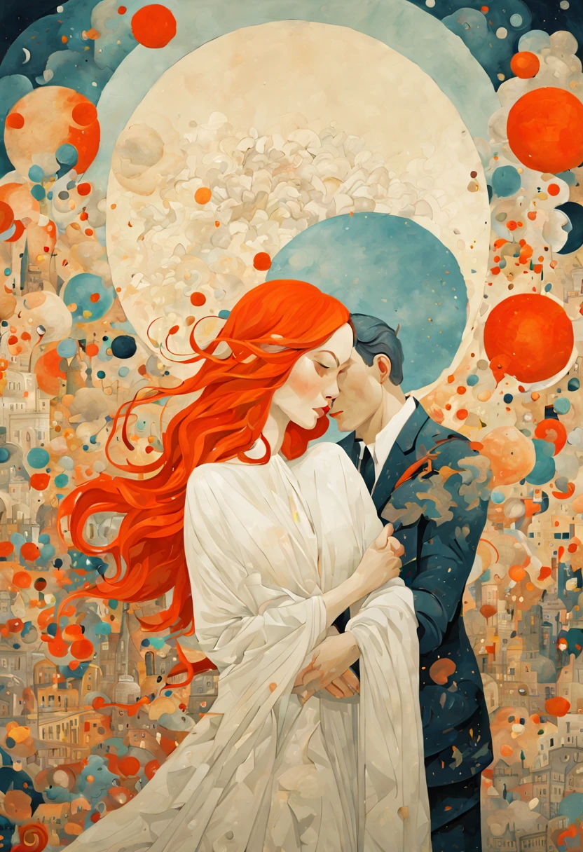 by Victo_Ngai, Oleksandra Ekster, Malevich, Vladyslav Yerko and Alexander Jansson, Vladyslav Yerko, linen gesso acrylic paper, enhance, intricate, (best quality, masterpiece, Representative work, official art, Professional, unity 8k wallpaper:1.3)