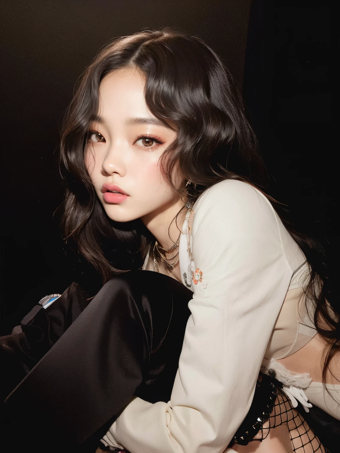 mulher arafed sentada em uma cadeira com um fundo preto, jennie blackpink, Retrato de Jossi de Blackpink, jossi do blackpink, jisoo do blackpink, Parque Ji-min, Jisoo do Blackpink, Ji-Min, Parque Roseanne do Blackpink, TaeJune Kim, Retrato Jisoo Blackpink, Jiyun Chae, Shin min jeong, Lee Ji - Eun