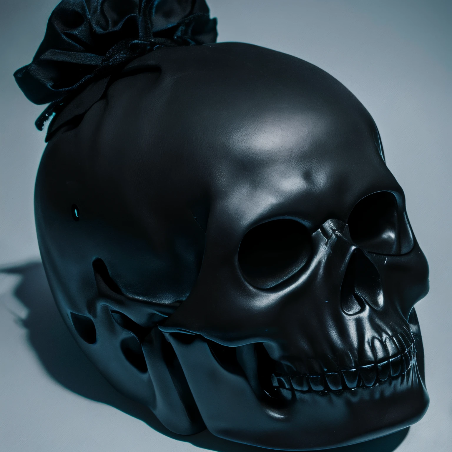 Jet black skull