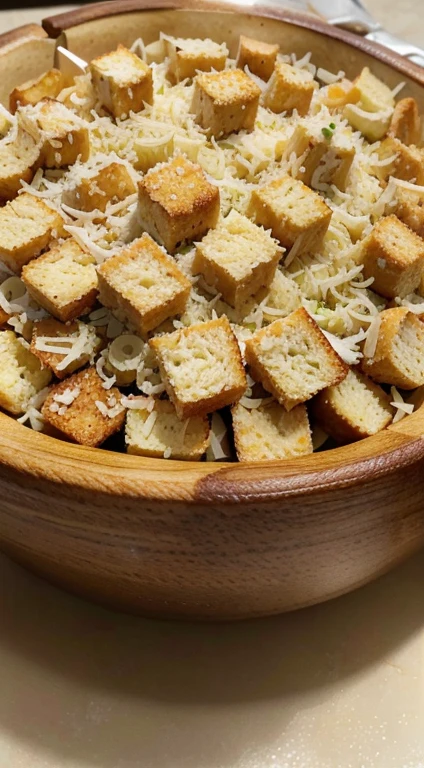 Caesar Salad Recipe:
Imagem dos ingredientes principais (alface romana, croutons, Parmesan cheese, Caesar sauce).
Fotos mostrando o processo de montagem da salada: lavar a alface, adicionar os croutons, o queijo, regar com o molho e a mistura.