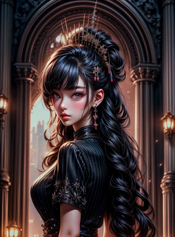 Un primer plano de una mujer con cabello largo y negro con un vestido blanco, ulzzang, maquillaje popular de Corea del Sur, Modelo IG | Artgerm, Chica coreana, Yanjun Chengt, inspirado por Yanjun Cheng, maquillaje coreano popular, Retrato Jisoo Blackpink, Hermosa joven coreana, Hermosa mujer surcoreana, Beautiful aesthetic face, Hermosa joven coreana