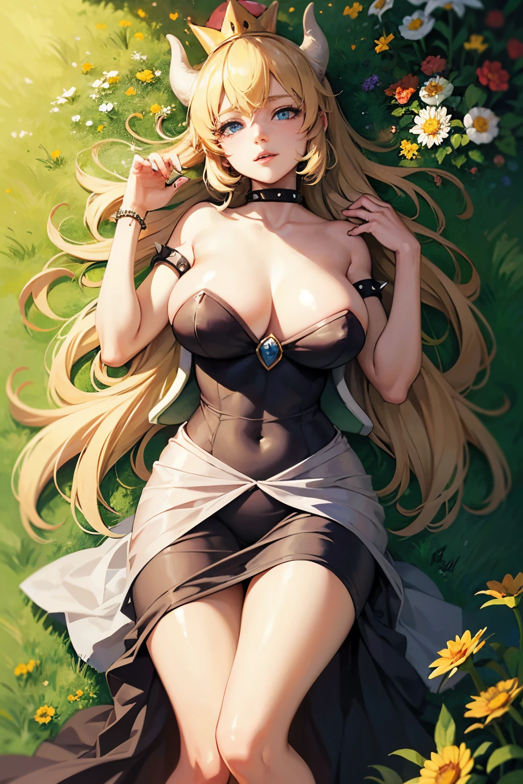 A girl enjoying nature in a beautiful garden, with sunlight streaming through the leaves and flowers blooming all around her. She is surrounded by a variety of colorful plants, including vibrant roses and delicate daisies. The garden is filled with the sweet scent of blooming flowers, creating a serene and peaceful atmosphere. The girl has long flowing hair, cascading down her back, and her eyes are bright and full of life. She is wearing a flowing summer dress that matches the colors of the garden, adding to the sense of harmony. The sunlight highlights the intricate details of her face, emphasizing her beautiful eyes, soft lips, and delicate features. The overall scene is captured in a realistic and photorealistic style, with vivid colors and sharp focus. The painting exudes a sense of high quality, with ultra-detailed elements and professional rendering techniques. The artist has paid particular attention to the fine details, such as the texture of the flowers and the play of light and shadow. The warm color palette adds to the overall feeling of warmth and tranquility. The natural lighting enhances the depth and dimension of the painting, creating a realistic and immersive experience.