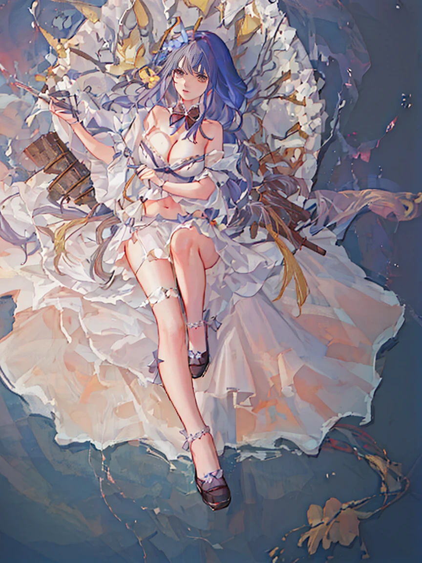 ( Huang Li , high high quality , ultra - detailed, careful with hand )Constellation-Gemini Goddess , similar to latin goodness , Alone . Curious, Skillful, humor, Cleavage is seductive, imaginative face , Sometimes impractical, uneasy, Nervous, careless style , mature , light brown eyes , Long gray hair , light-blonde hair , see through dresses , lace underwear big breasts , in a windy sea , Full body lesbian , frivolous look ,