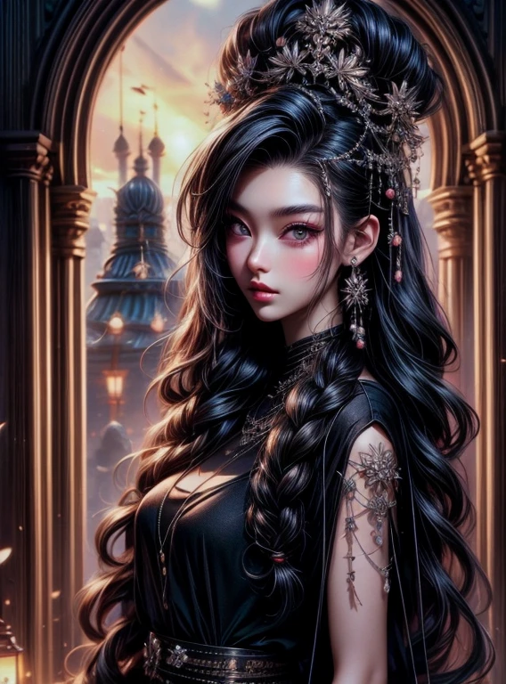 Un primer plano de una mujer con cabello largo y negro con un vestido blanco, ulzzang, maquillaje popular de Corea del Sur, Modelo IG | Artgerm, Chica coreana, Yanjun Chengt, inspirado por Yanjun Cheng, maquillaje coreano popular, Retrato Jisoo Blackpink, Hermosa joven coreana, Hermosa mujer surcoreana, Beautiful aesthetic face, Hermosa joven coreana