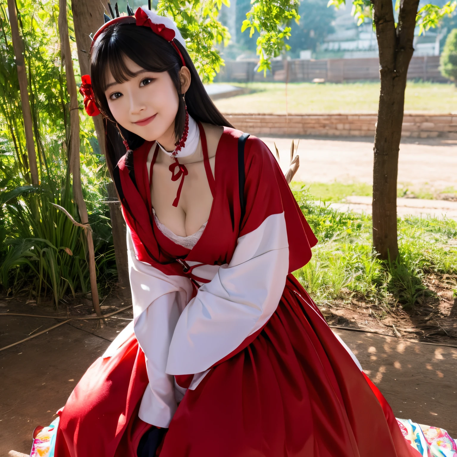 Photograph the whole body、(Very large 、Very heavy chest),20-year-old,young woman、Japanese、((Short Hair)),beautiful girl、slender、thin,Glaring expression,(((Beautiful nipplessible))),Accentuate your breasts,White otograph, Realistic, highest quality, Detailed face、shrine、on stone、(((Her head is covered with colorful cloth、Black collar)))、A long chain hangs down from the collar、Written boundary depth, Bokeh,Watching the audience、Sad face、Tears flowing、Are crying、(((Face is reflected))),(((Exposing her breasts))),(((Exposeds))),Hands are not refHands down,(((Exposing her breasts))),(((Exposed nipples))),,(ing her breasts))),((( nipples))),(((Her head is cwith colorful cloth、Bllar)))、