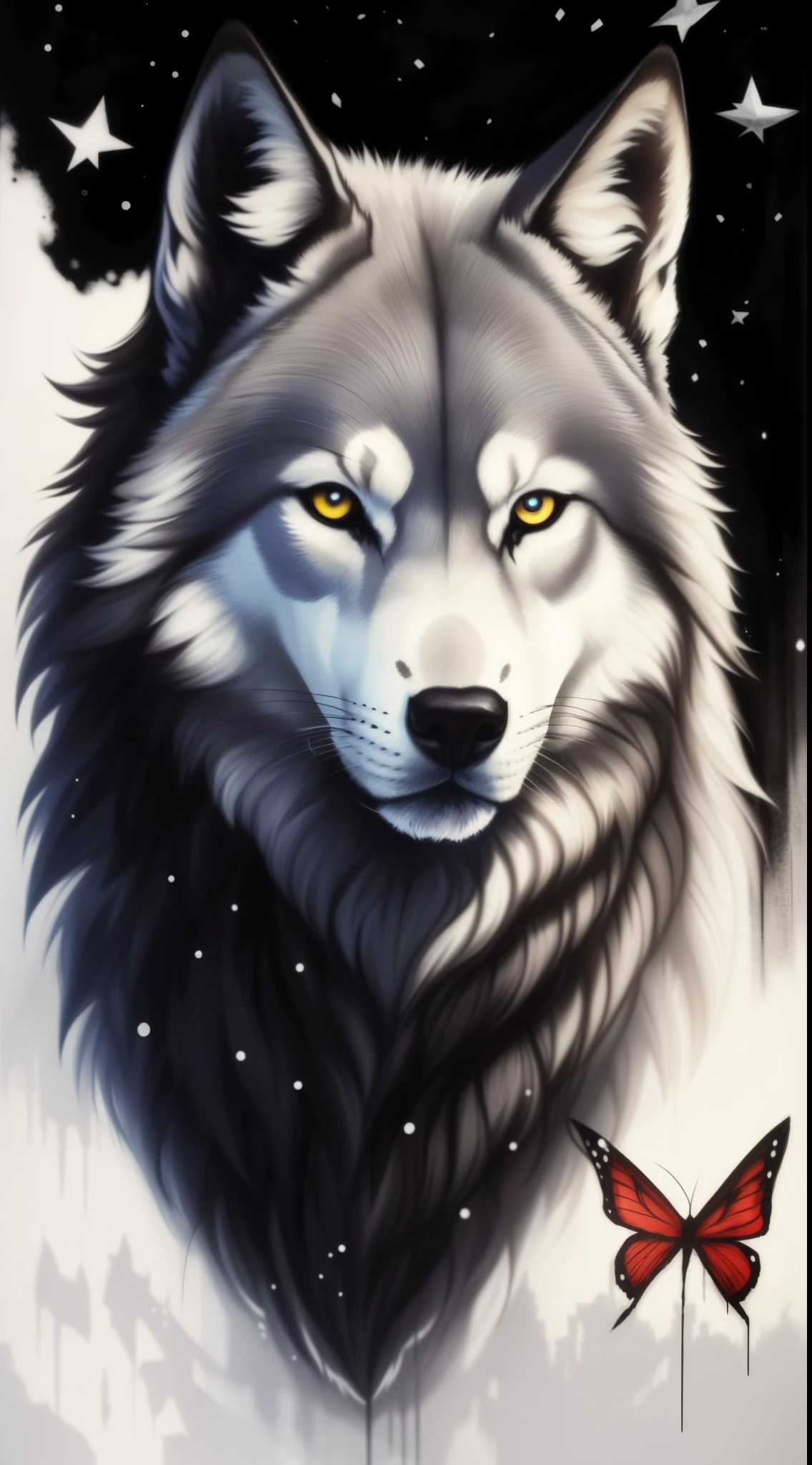 a painting of a No or with blood on the face, Lobo no inferno, No or, photo of No or, portrait of No or fantasy, imagem do avatar, Head No or, Grim - Lobo, Big No or, portrait of No or, No or, No or alpha head, Wolp, foto de perfil, AngieNão or, No or, alto detalhamento), He has No or yellow eyes, Meio Lobo, No or dark grey