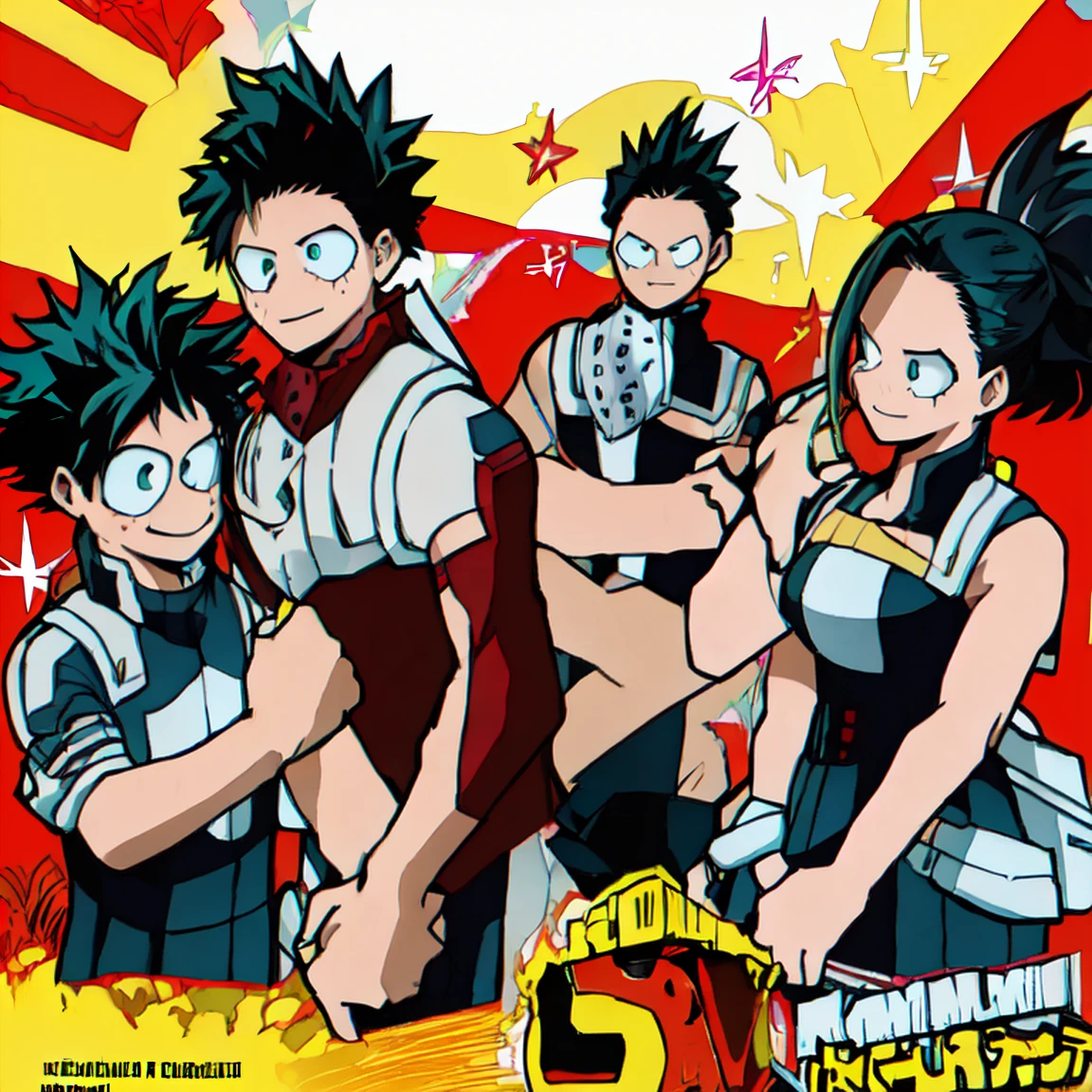 YaomomoXizuku midoriya,(autor kohei horikoshi),(Yaomomo clinging to Izuku Midoriya's arm),yaomomo,(garota com cabelos pretos longos,(rabo de cavalo), izuku midoriya,(garoto de cabelo verde e sardas nas bochechas),altura,(yaomomo altura 173cm),(yaomomo idade 15anos),(yaomomo olhos cor de onix),(izuku midoriya cabelos verdes curto),(izuku midoriya altura 1,66 cm)(izuku midoriya cor dos olhos verdes),(sardas nas bochechas),(izuku midoriya idade 16anos),(Yaomomo wearing a red Christmas style dress clinging to Izuku Midoriya's arm),(izuku midoriya wearing black suit with black grace black dress pants izuku midoriya with yaomomo clinging to his arm),(yaomomo garota bonita e jovem),(izuku midoriya jovem adolescente),anime my hero academia,(in the style of the manga my hero academia)