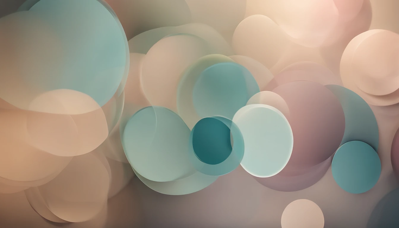 A high-resolution image showcasing an abstract composition of overlapping circles in various sizes and shades of pastel colors.