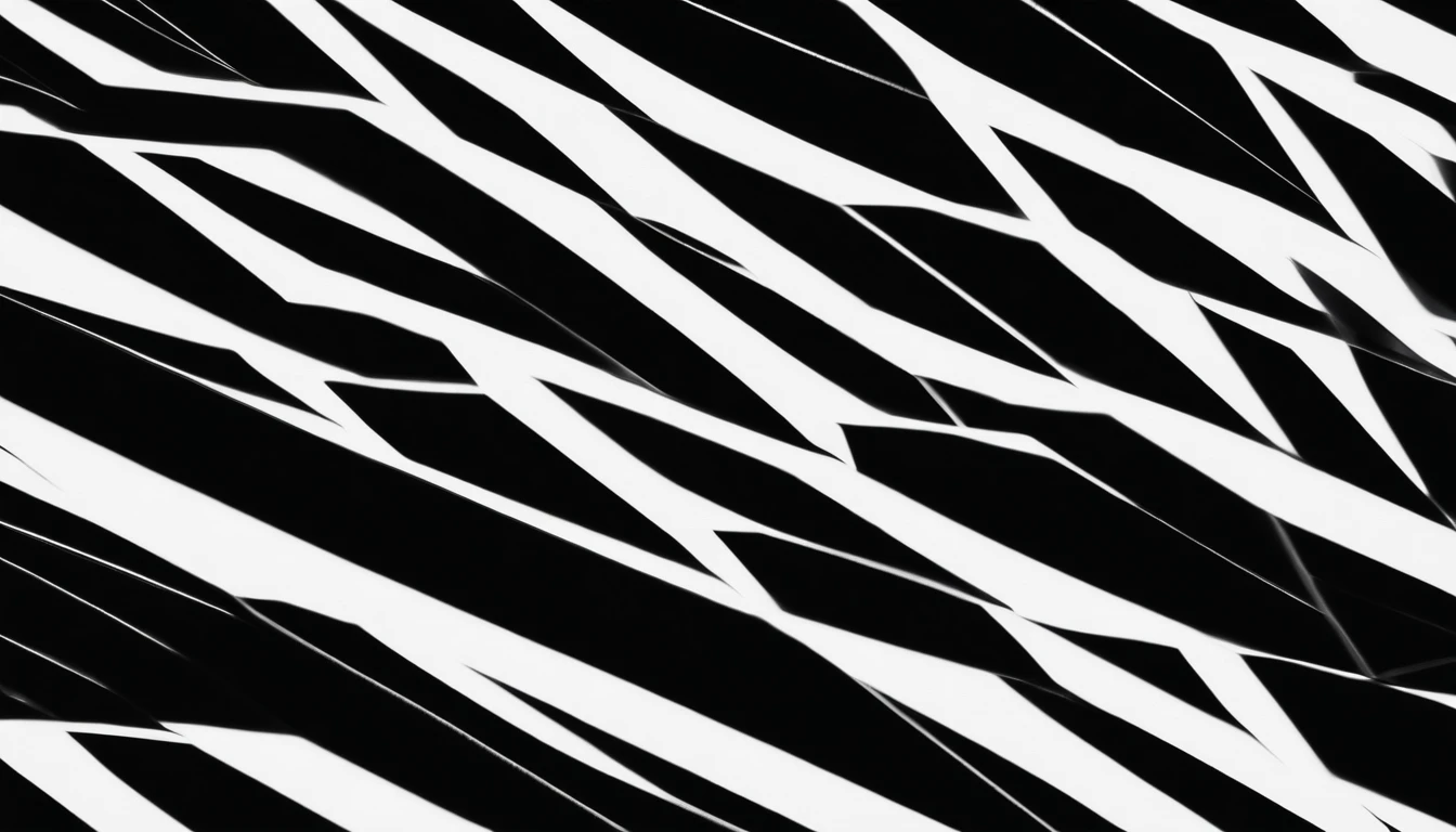 A minimalist background with a bold, abstract pattern of intersecting diagonal lines in contrasting colors like black and white.