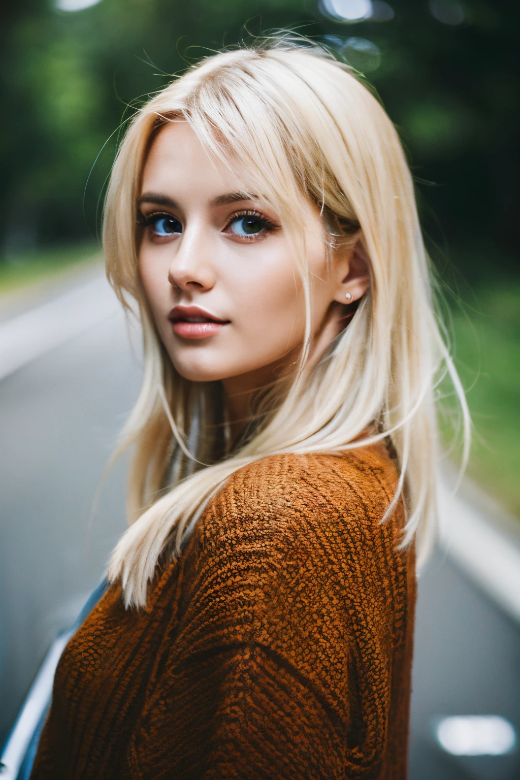 (best quality,4k,8k,highres,masterpiece:1.2),ultra-detailed,(realistic,photorealistic,photo-realistic:1.37),HDR,UHD,studio lighting,ultra-fine painting,sharp focus,physically-based rendering,extreme detail description,professional,vivid colors,bokeh,blonde girl,beautiful detailed eyes,beautiful detailed lips,extremely detailed face,long eyelashes,travelling,back of model , party outfit .