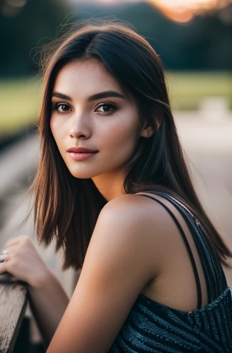 (Photographed by photographer 1.4), (full-length portrait: 1.4), 24-year-old woman, sitting on a square bench, round BumBum, back to landscape RAW uhd portrait photo, large natural breast_B, church background, (long dress white), (slit), detailed (texture!, hair!, Shine, Color!!, Flaws: 1.1), highly detailed Glowing eyes, (looking at camera), specular light, DSLR, Extreme quality, sharp focus, sharp, DOF, film grain, (Centered), Fujifilm XT3, Crystal Clear, Beautiful face, sharp focus, Bokeh, (dark light), discreet, Night, (night sky) detailed skin pores, Complex Eye Details