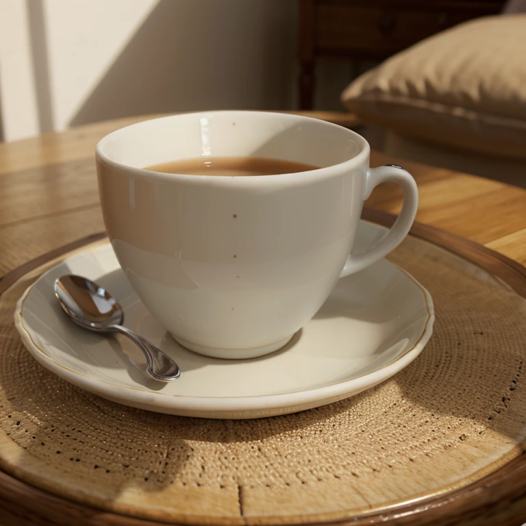Un livre sur une table a cote d une tasse de thé.