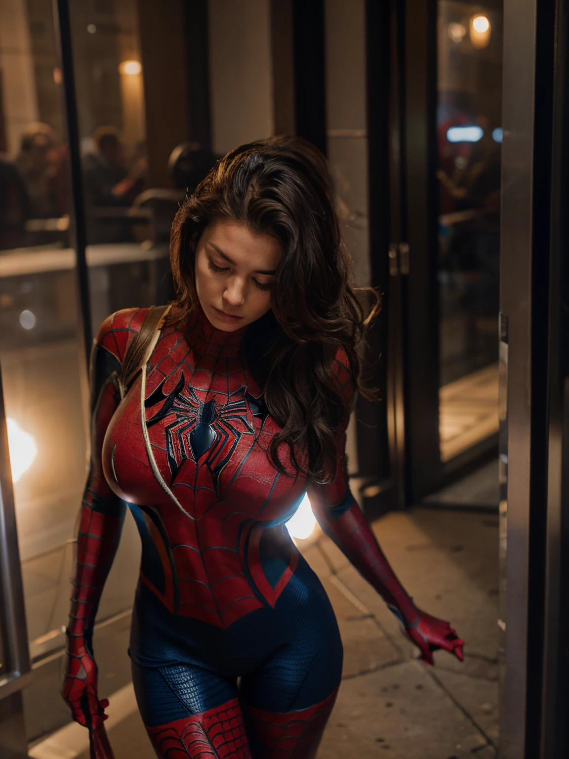 Spiderman suit, Realistic , Background