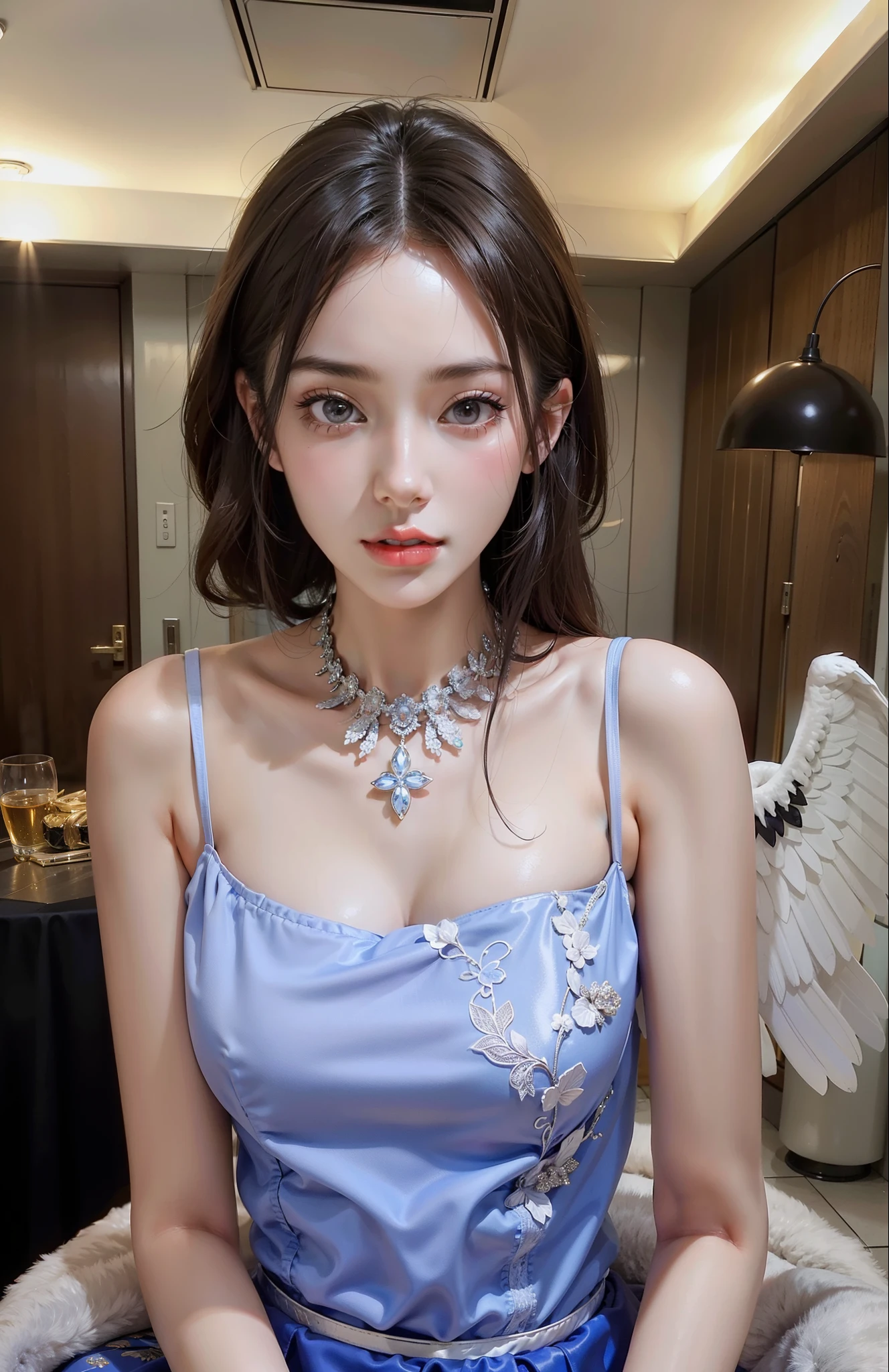 Imperial sister,A detailed eye,Detailed faces,mature face,Ripe body,Tall figure,alluring figure,legs long,4K,k hd,fleshy feeling,White translucent lace,Fair and plump figure,Nice face,Cherry small mouth,beautiful and delicious(3D royal sister),The face of an angel