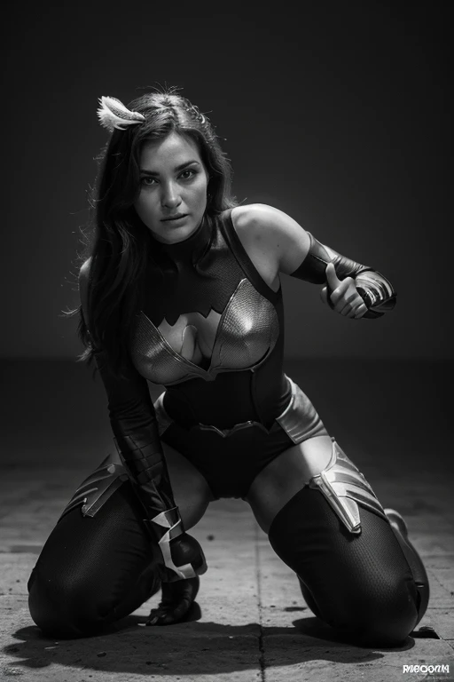 Generate a collection of high-quality, detailed black and white images featuring iconic superheroes, heroines, and various animals. Ensure that each image showcases dynamic poses for the heroes and captures the essence of the featured animals. The images should be suitable for colorization, preserving the intricate details in both the hero costumes and the animal fur, feathers, or scales. The goal is to create a diverse set that combines the worlds of superheroes and nature, offering a compelling canvas for colorization algorithms to bring vibrant life to these characters and creatures